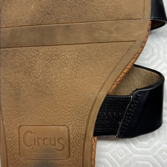 Circus by Sam Edelman Slip On “Clover” Sandals Size 9M Black/Tan - Picture 8 of 10